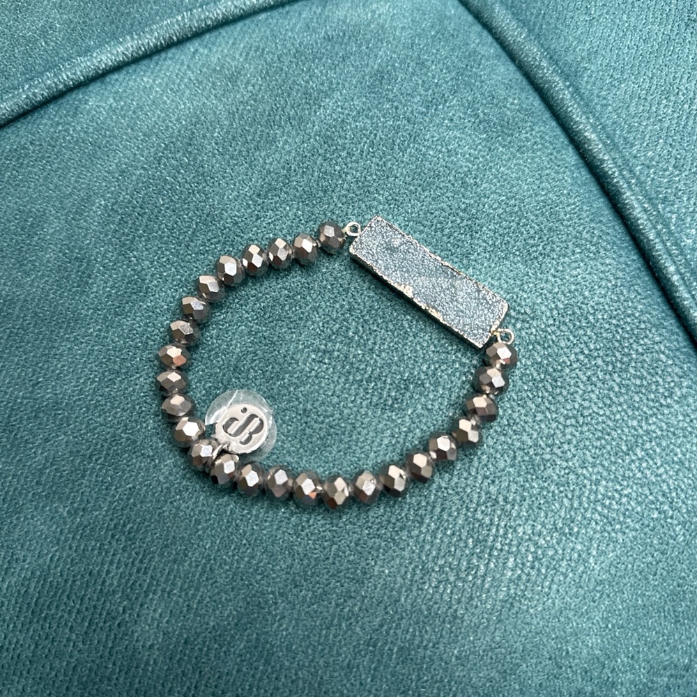 Elegant Silver Beaded Bracelet